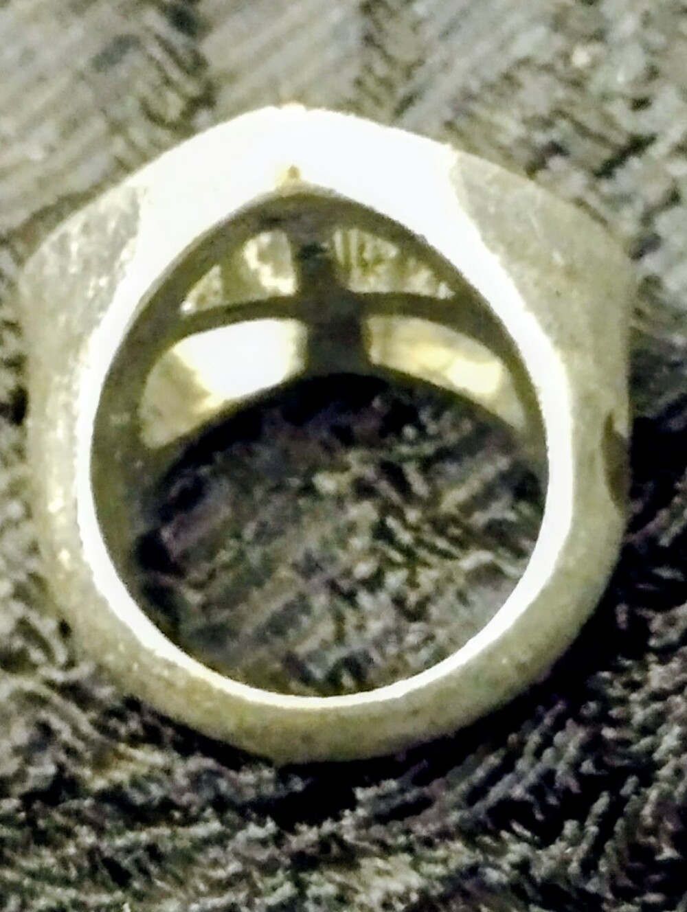 Rare Vintage Antique Style Heart Peace Sign Ring - Picture 4 of 14